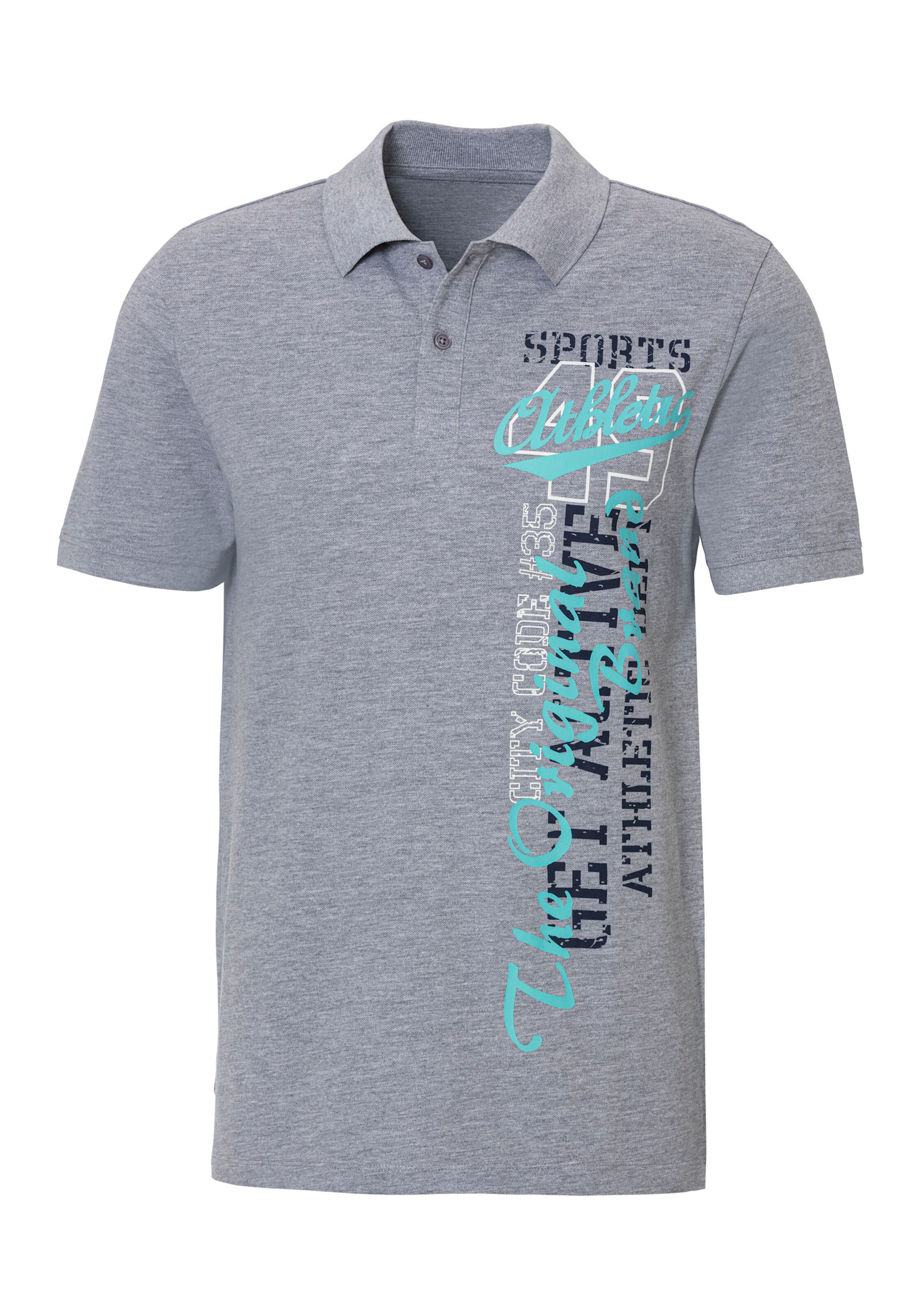 Poloshirt in grau meliert