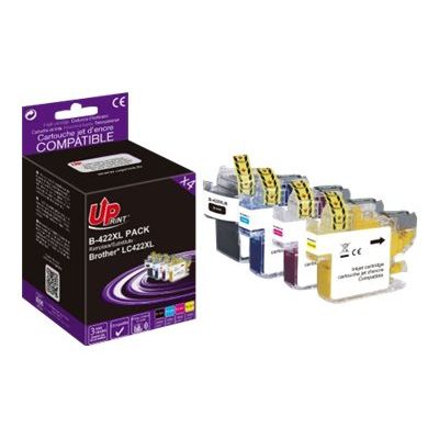 Cartouche compatible Brother LC422XL - pack de 4 - noir, cyan, magenta, jaune - Uprint