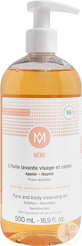 Même Cosmetics L'Huile Lavante Visage Et Corps Flacon Pompe 500ml