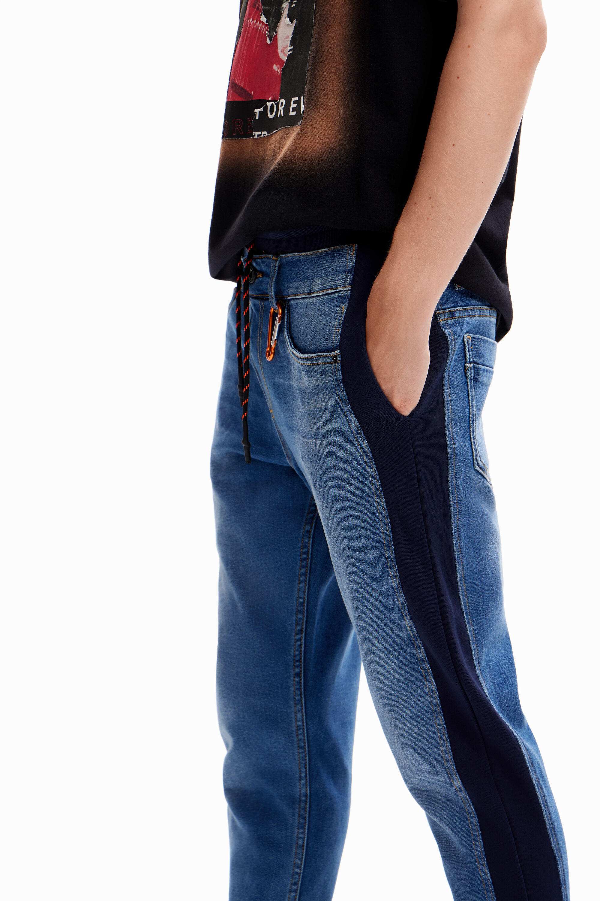 Pantalon jogger en jean hybride