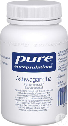 Pure Encapsulations Ashwagandha Extrait Végétal 60 Gélules