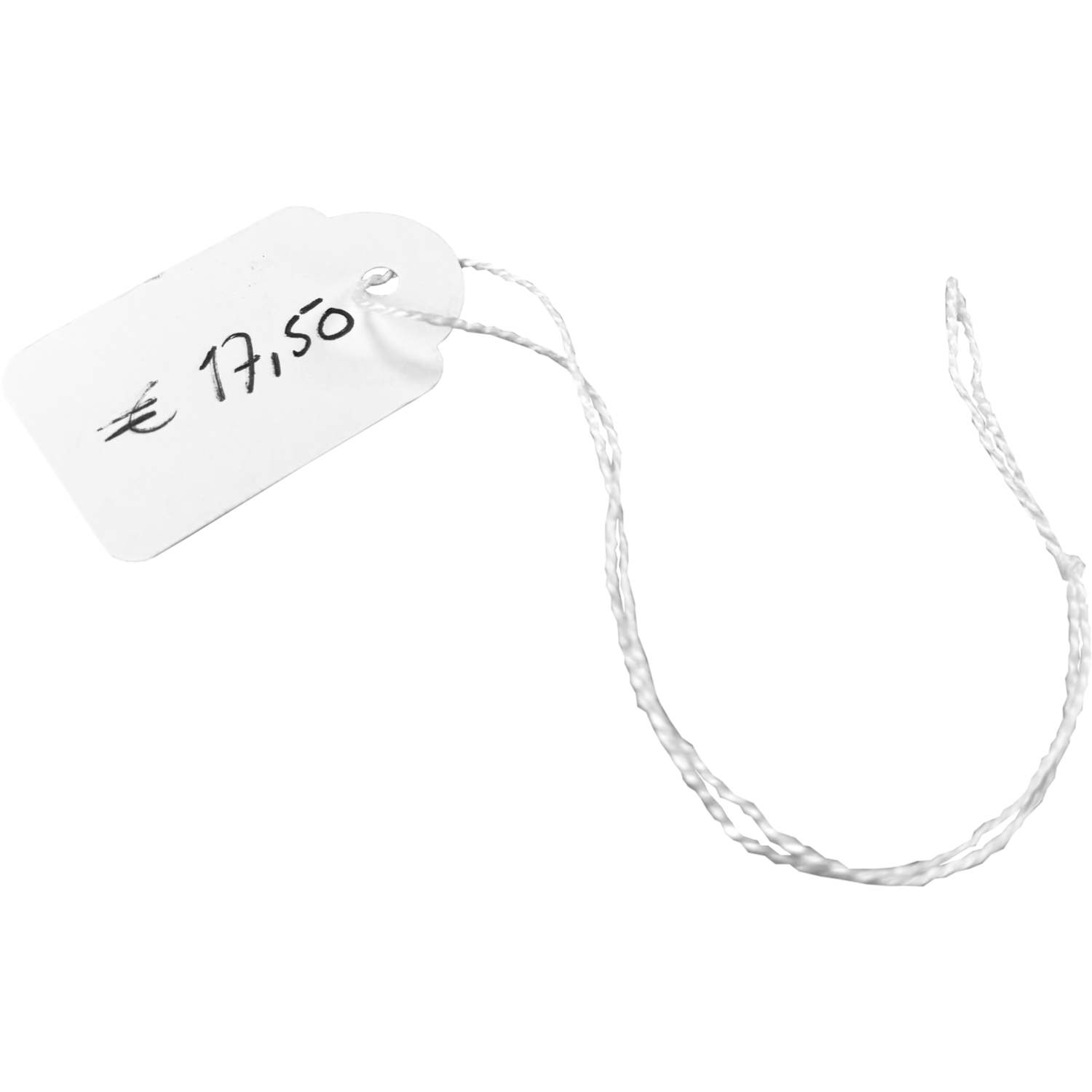 Hangetiket, met koord, 22x35mm, karton, wit