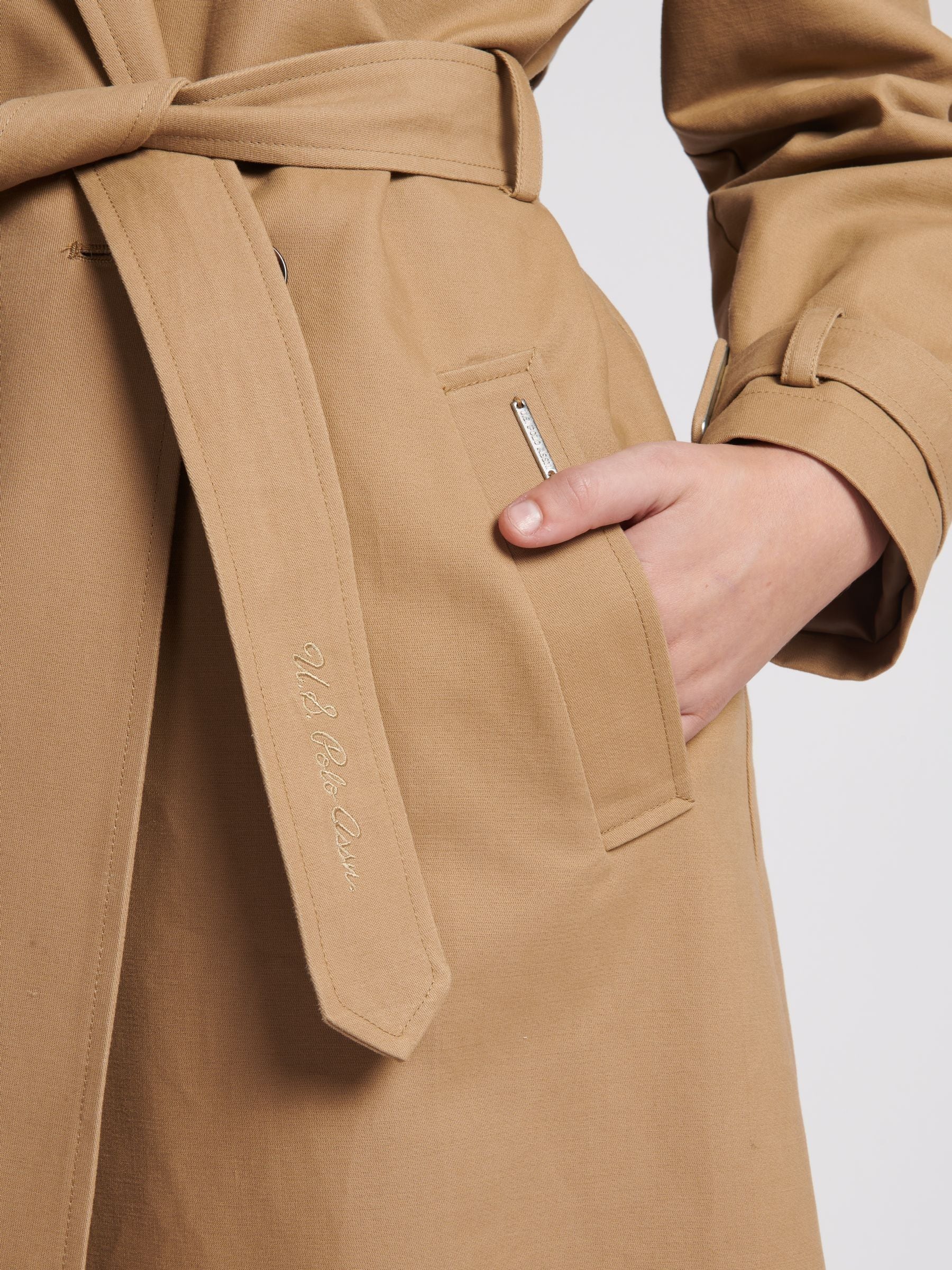 Natuurlijk - U.S. Polo Assn. Trenchcoat van 100% katoen voor dames