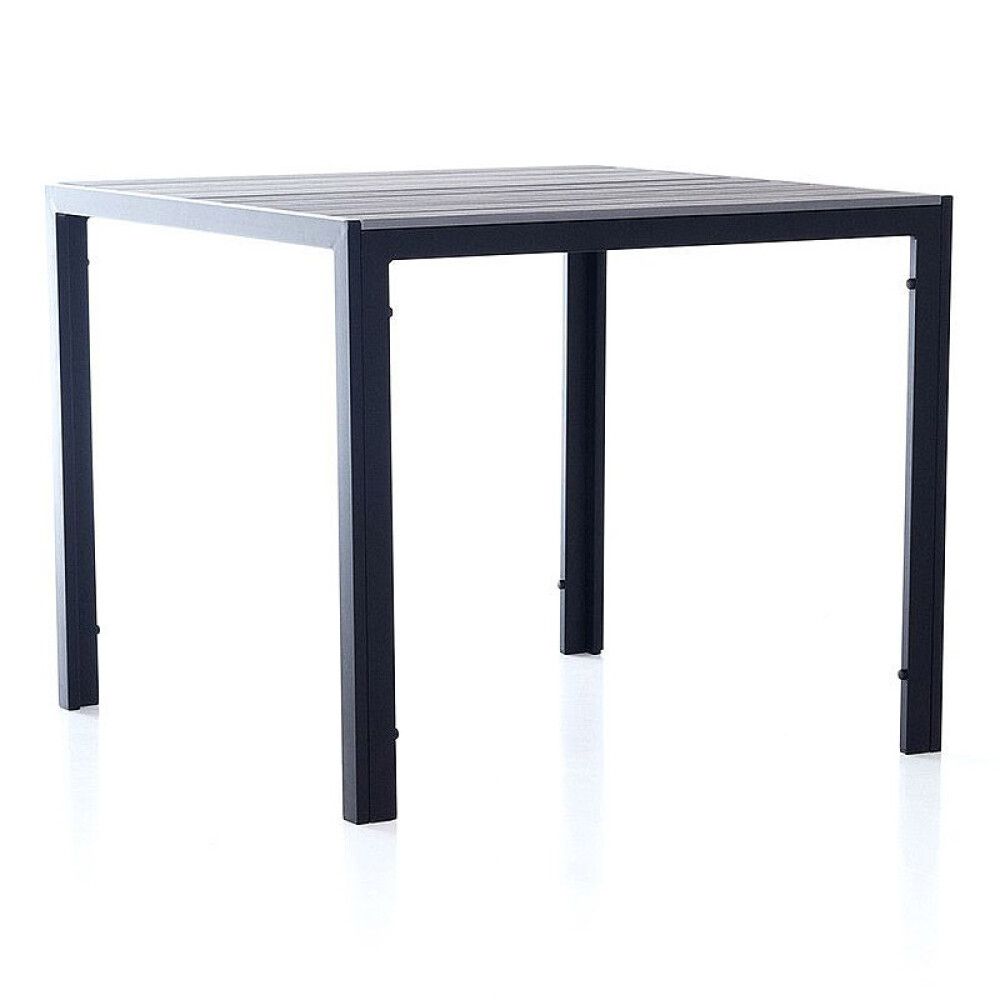 SPISEGRUPPE SUNFUN SÖNDRUM 90CM BORD + 4 STOLER BIANCA SVART