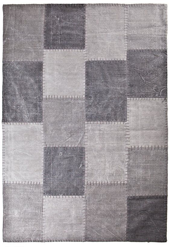 By Boo Patchwork Vloerkleed Grey