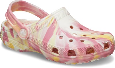 Crocs Classic Glow Marbled Kids Sandaler, Daylily/Multi