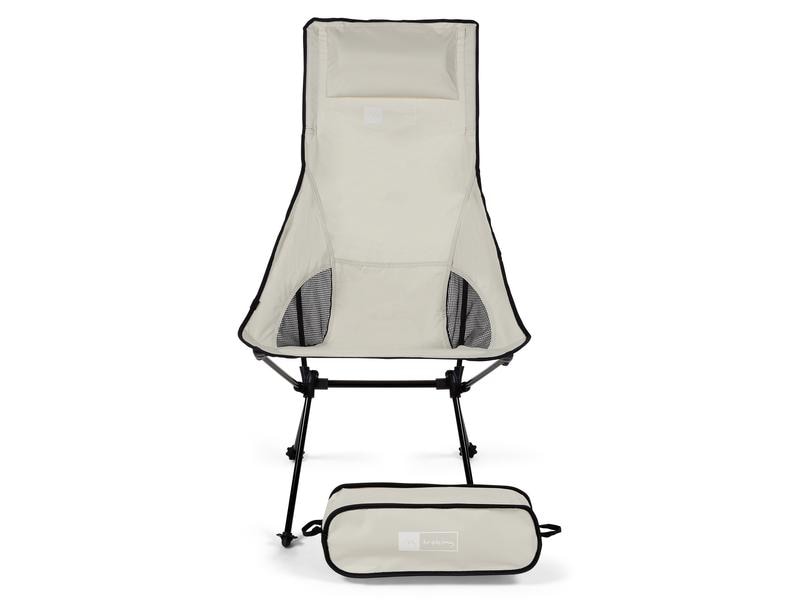Trekony Campingstuhl Hoch Taupe Aluminium Campingstuhl