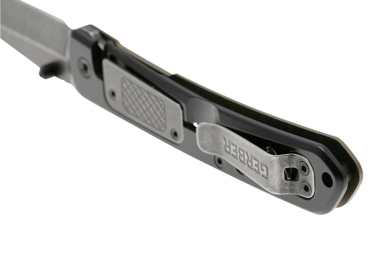 Gerber Affirm 1074312, Blackwashed 7Cr17Mov, Green Aluminum zakmes