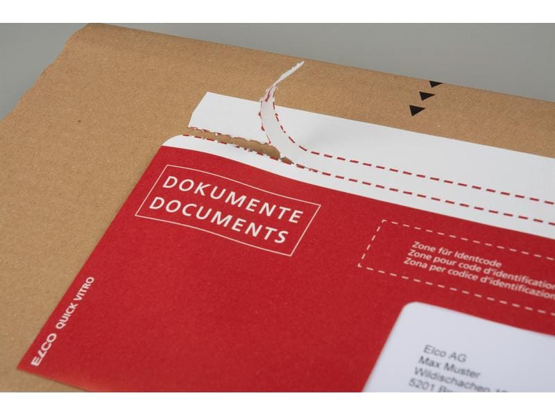 ELCO Dokumententasche aus Papier C5/6 Fenster rechts, 250 S Umweltfreundliche Dokumententaschen