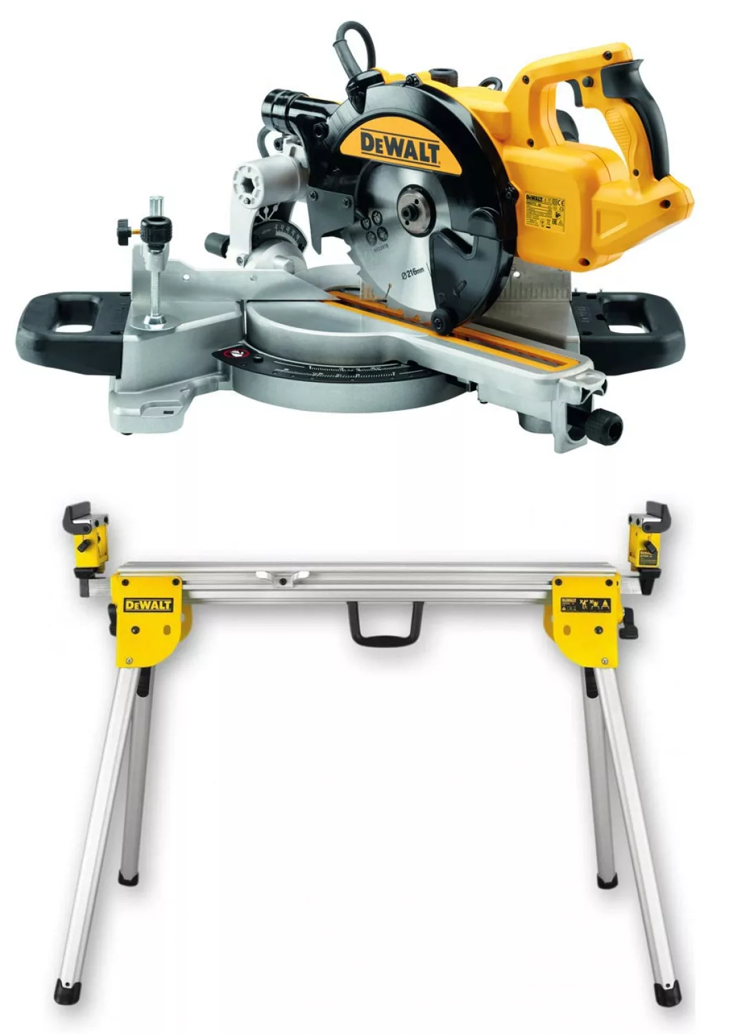 DeWALT DWS774SET Afkortzaag met XPS zaaglijnindicator - 1400W - 216 x 30mm