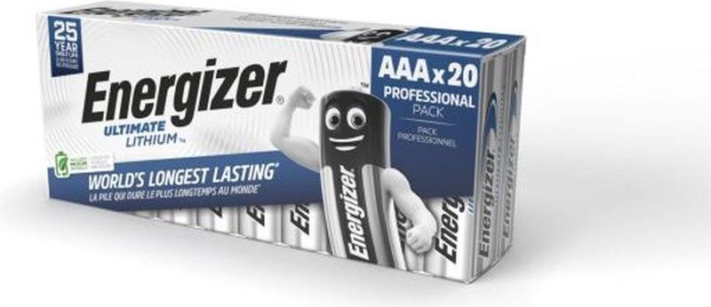 Energizer - Ultimate Lithium - Batterijen - 20 Stuks - Micro (AAA) - 1250 mAh