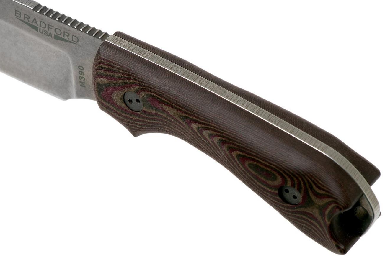 Bradford Guardian 3, 3D Brown-Red Richlite, M390 Sabre Stonewash Knivesandtools Exclusive