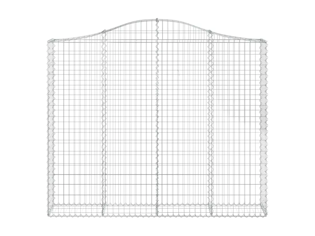 Paniers à gabions arqués 6 pcs 200x30x160-180 Fer galvanisé