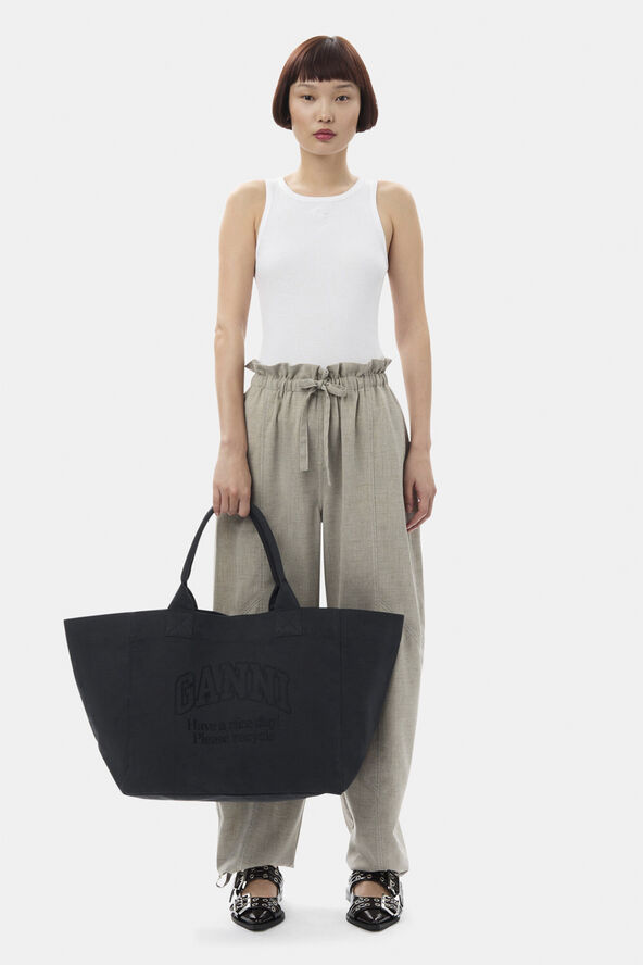 Ganni Small Easy Shopper Black