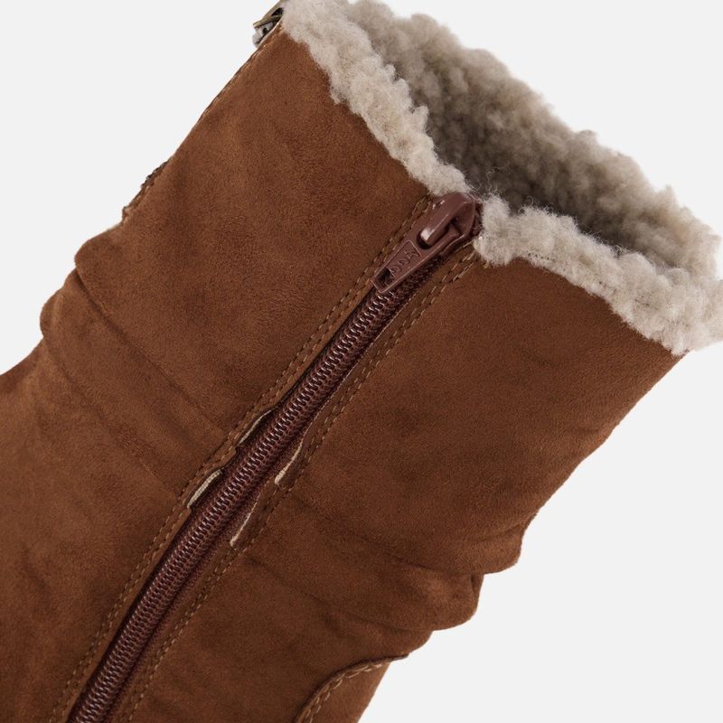 Rieker - Enkellaarsjes - Cognac - Imitatiesuede - Dames