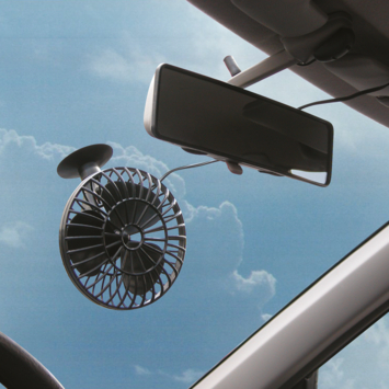 Ventilator met zuignap 12V