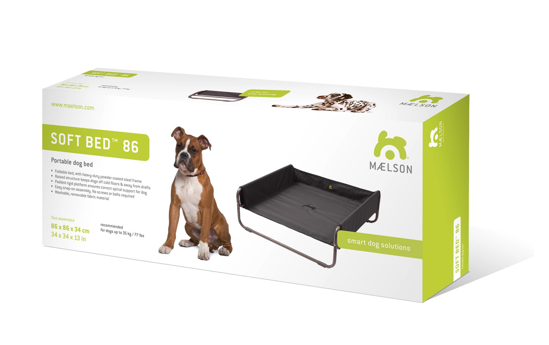 Hunde-Bett Soft Bed 86, anthrazit<br>Faltbares Hundebett – ideal für unterwegs