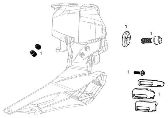 Kit Pièces Détachées Sram Dérailleur Arrière RED E-Tap AXS