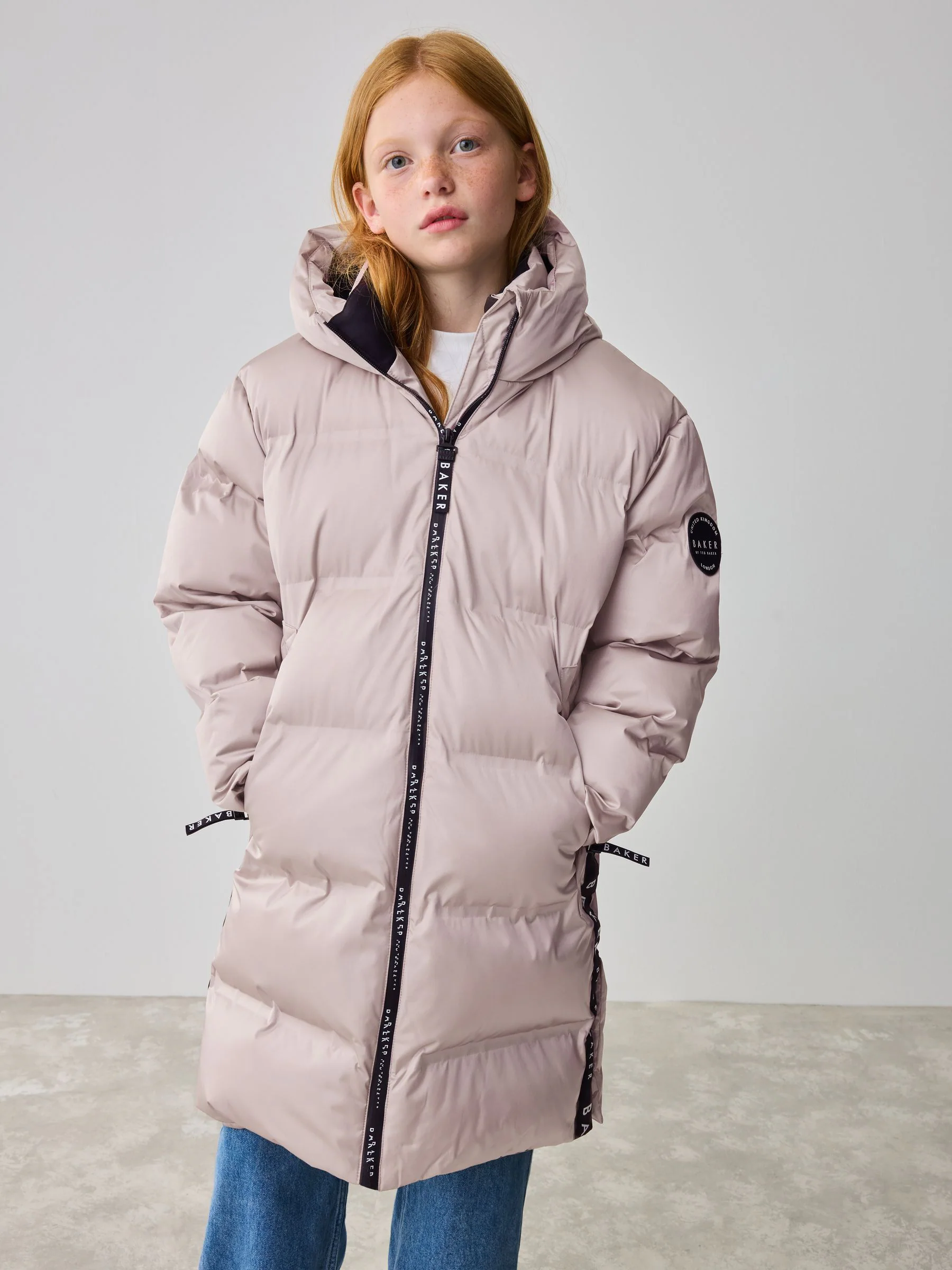 Baker by Ted Baker meisjes regenbestendige gewatteerde lange jas