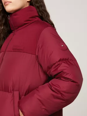 Jaqueta puffer maxi relaxada New York reciclada