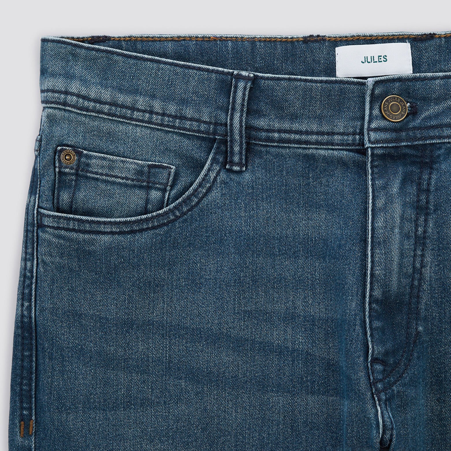 Jean straight en coton et polyester recyclés water Bleu
