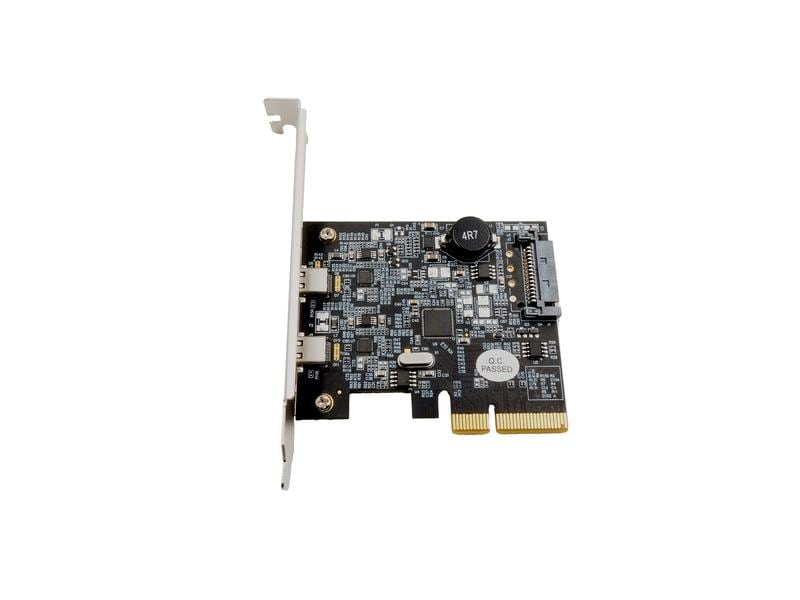 Exsys PCI-Express-Karte EX-12000 PCIe-Schnittstellenkarte mit zwei USB 3.1 Gen. 2 Typ-C Anschlüssen