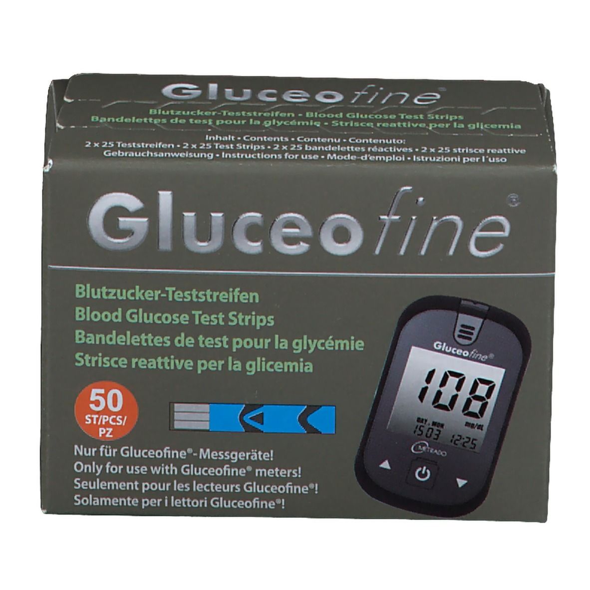 Gluceofine® Blutzucker-Teststreifen