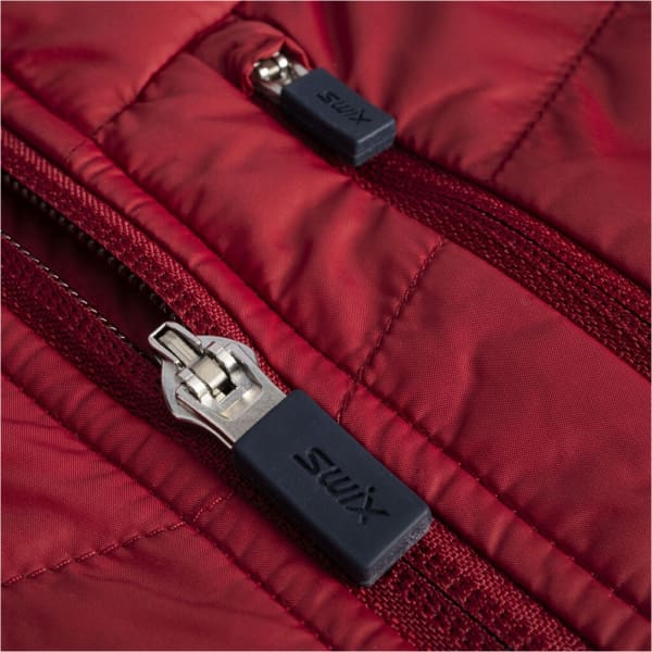 Veste ski de fond SWIX DYNAMIC HYBRID INSULATED JACKET RHUBARB RED/SWIX RED