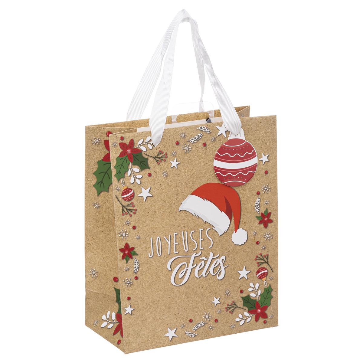 SAC CADEAU NOEL KRAFT D.17.8X9.8X22.9CM
