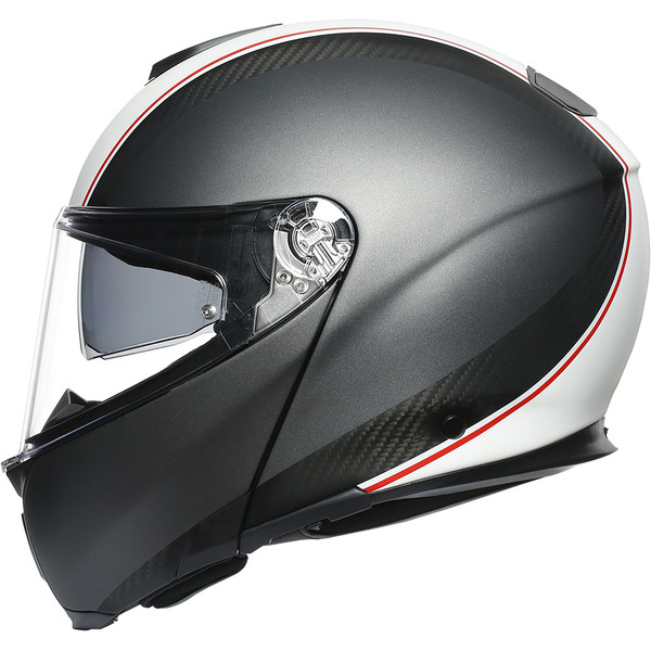 AGV - Casque Sportmodular Cover Gris Mat / Blanc