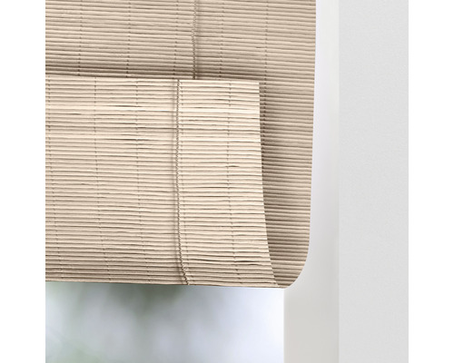 Soluna bamboe rolgordijn, vlak, naturel, 60x160 cm