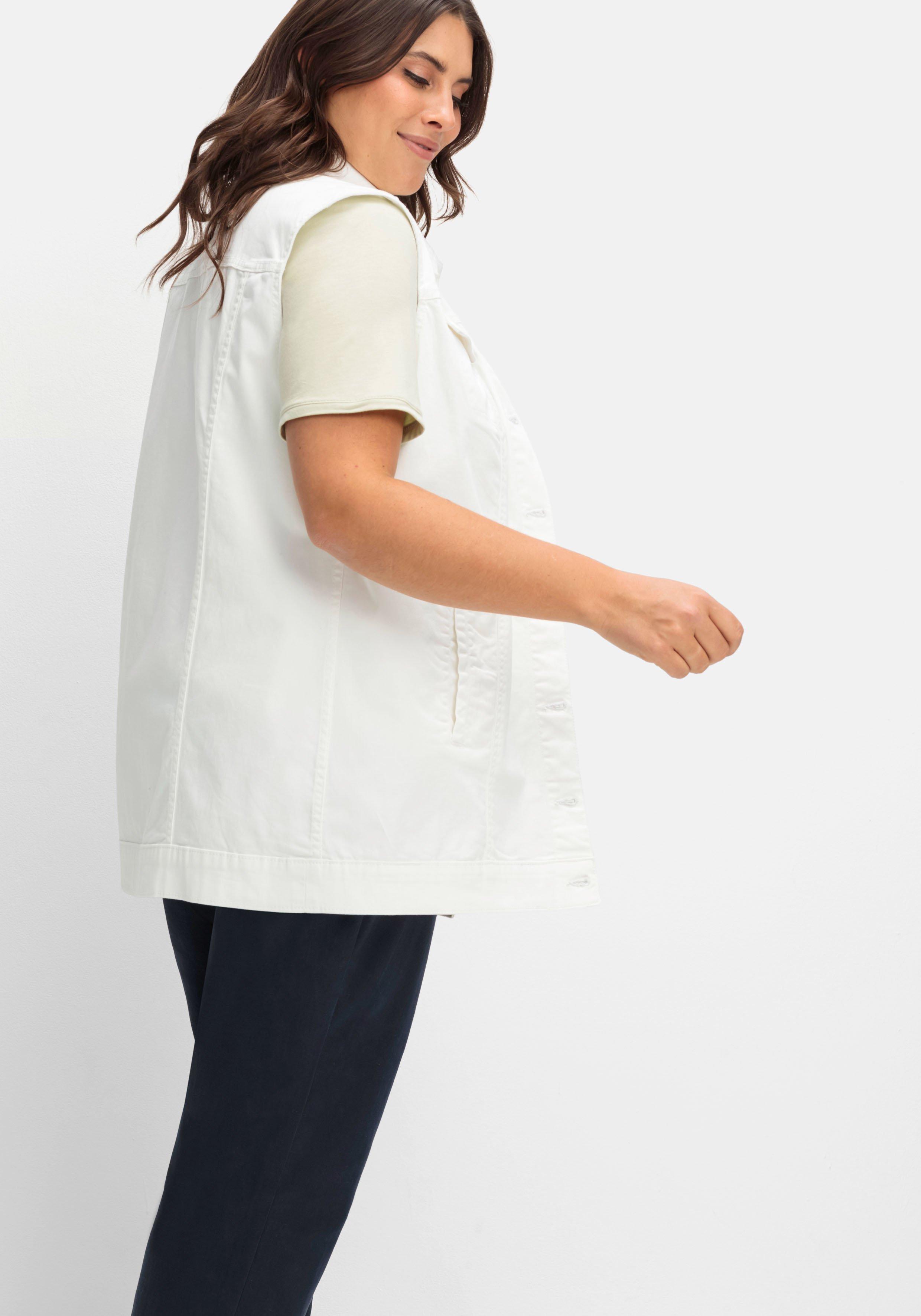 Jeansweste in leicht taillierter Form