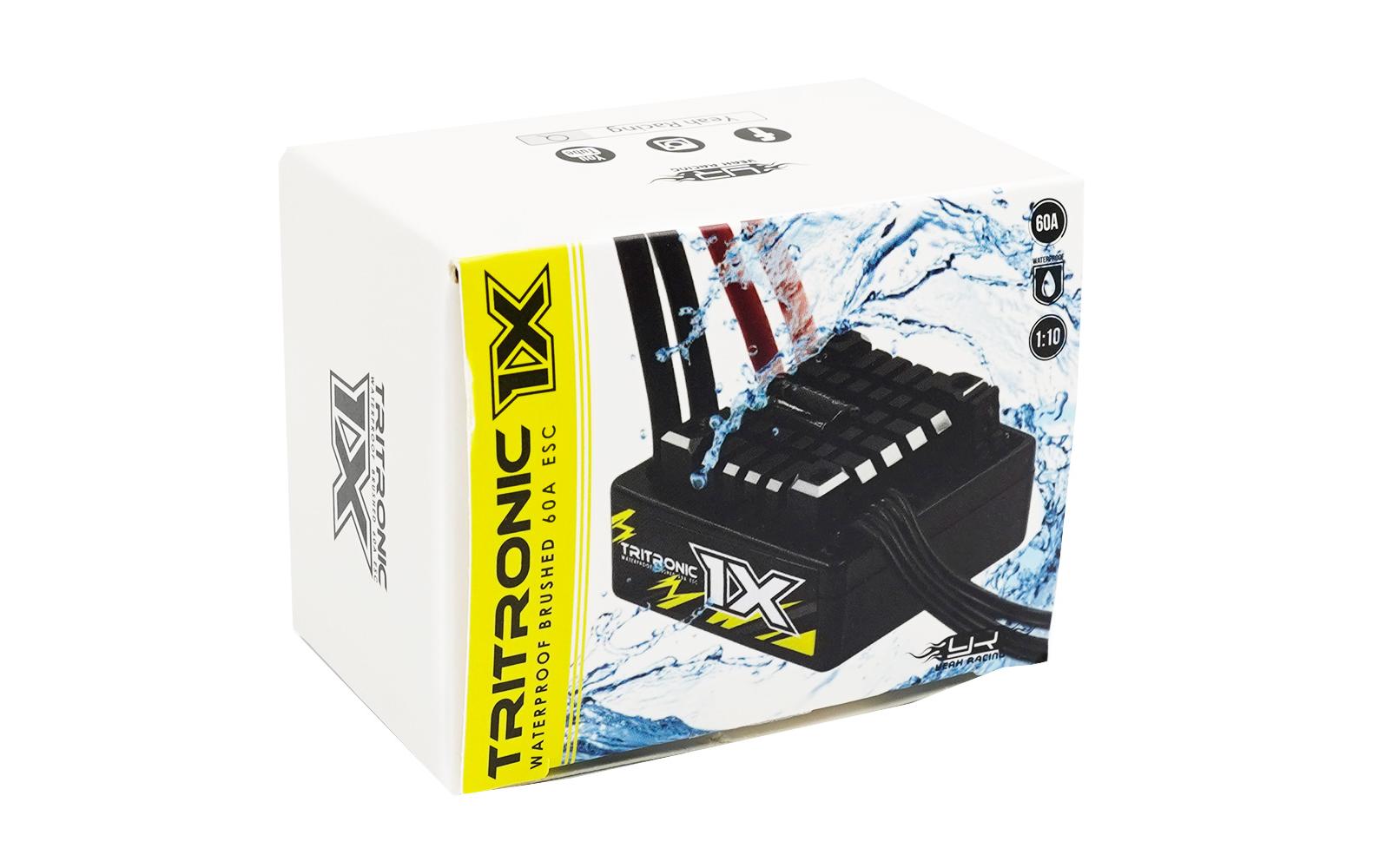 Brushed Regler Tritronic 1X 60A, 2-3S, WasserdichtESC für RC Fahrzeuge mit Bürstenmotoren