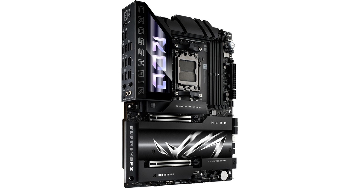 ASUSROG CROSSHAIR X870E HERO socket AM5 moederbord  (5Gb-LAN,  2,5Gb-LAN, Wi-Fi 7, BT, Sound, ATX)