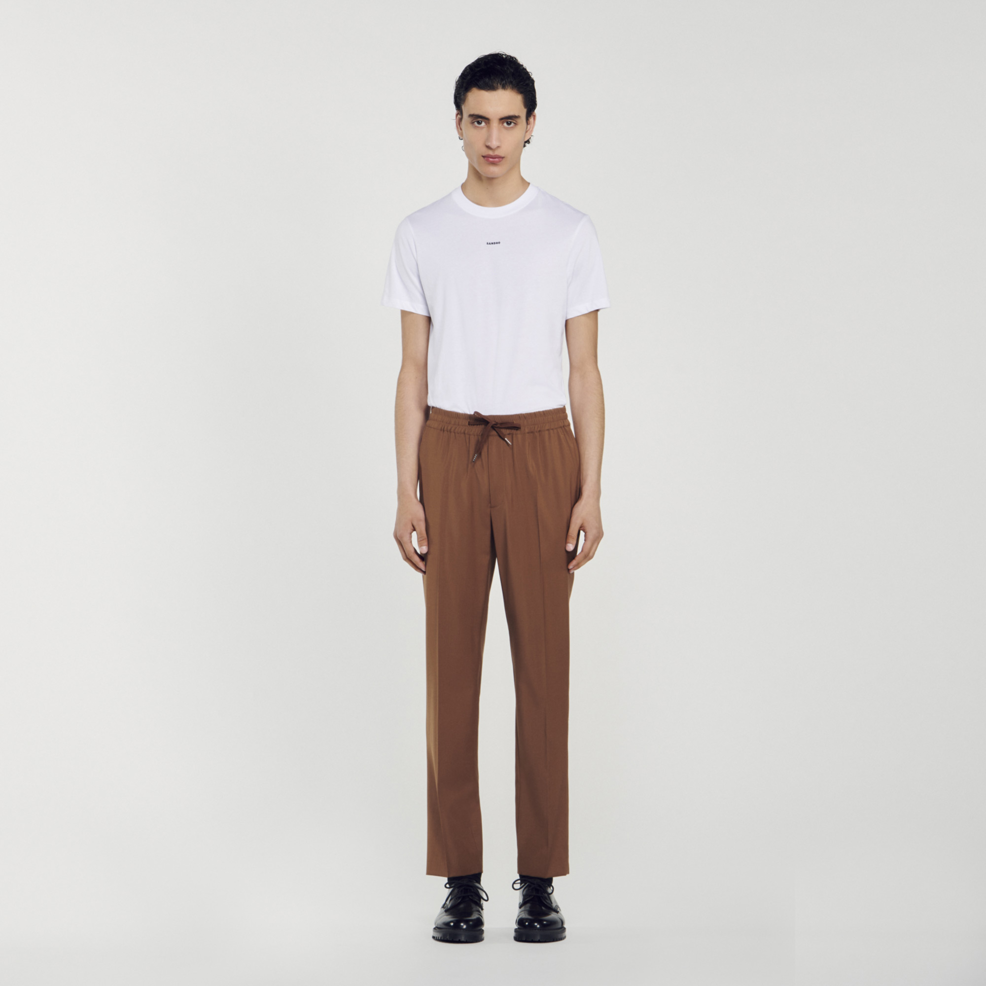 Pantalon droit elastique