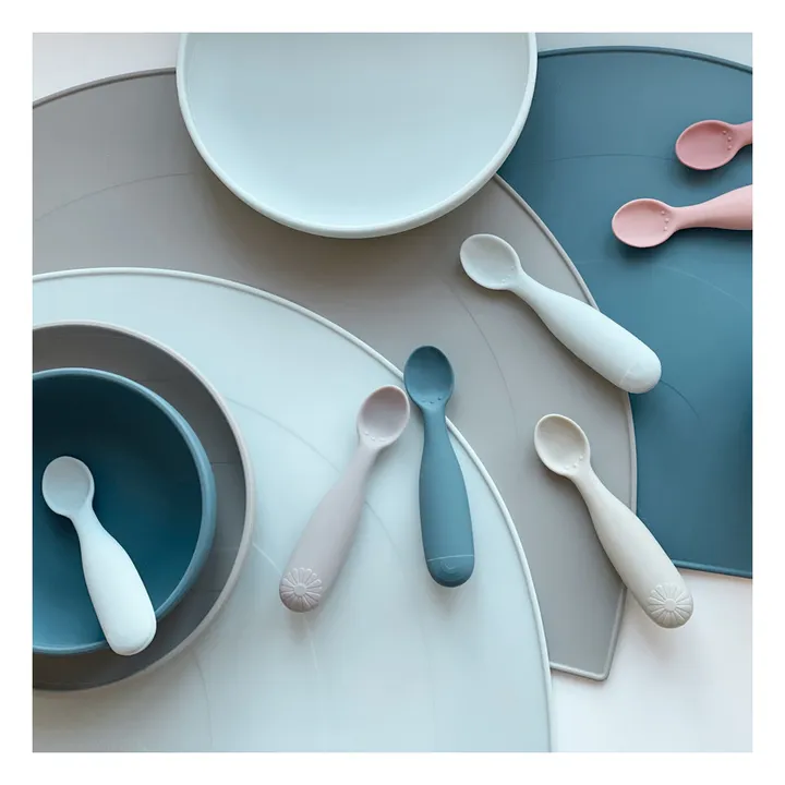 Cam Cam Cuillère Rainbow en silicone - Set de 2 | Bleu marine