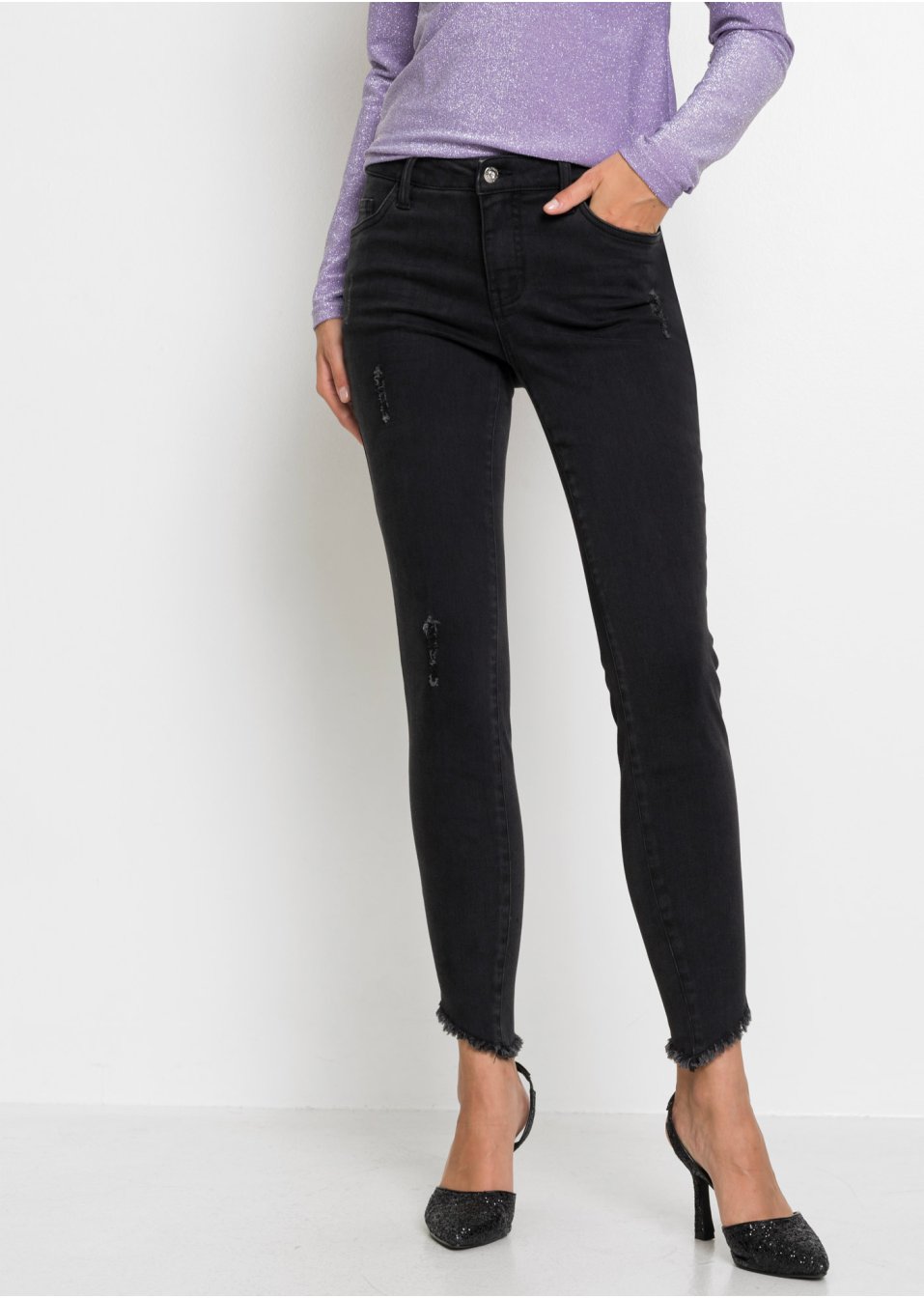 Jean skinny avec zip