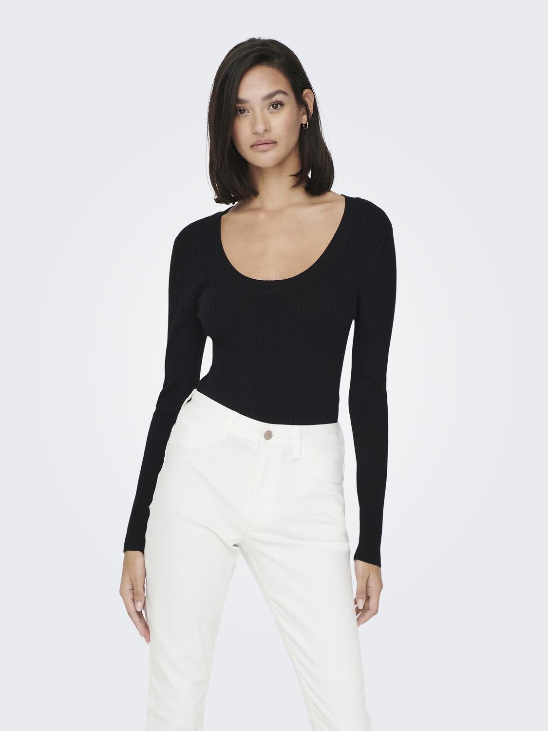 JDYPLUM Strickpullover Black