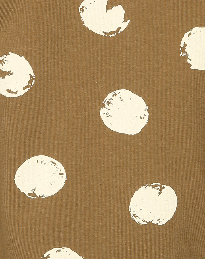 Langarmshirt PURE – PAINTED DOTS in golden brown