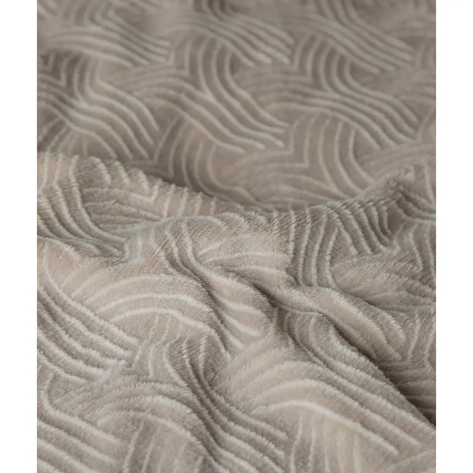 Dekbedovertrek Japandi 240x220 – Flanel Fleece – Zacht & Warm – Taupe