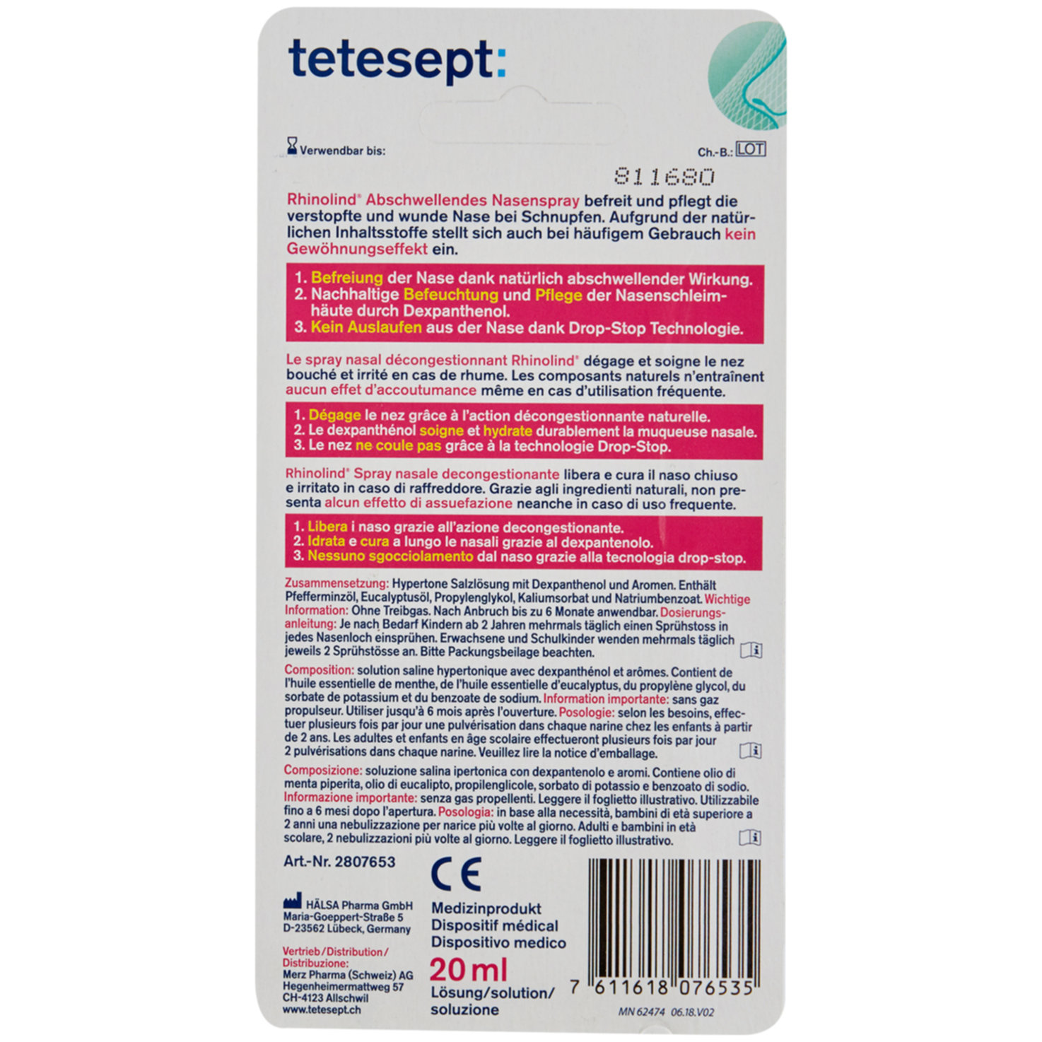 Tetesept Rhinolind Nasenspray