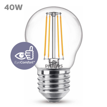 Philips LED kogel E27 40W filament helder niet dimbaar
