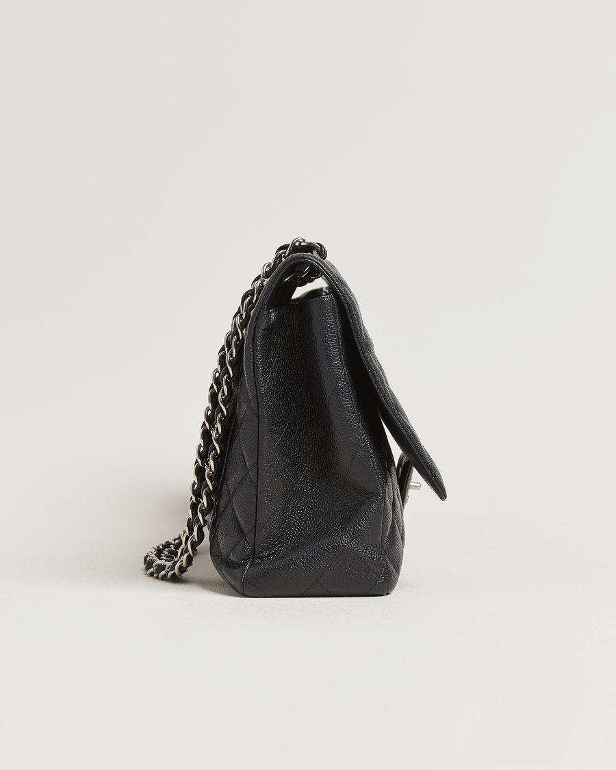 Chanel Pre-Owned Classic Single Flap Maxi Black Caviar