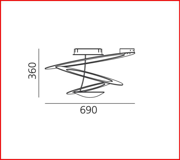 Artemide Pirce Mini LED Deckenleuchte, 3000°K, Weiß