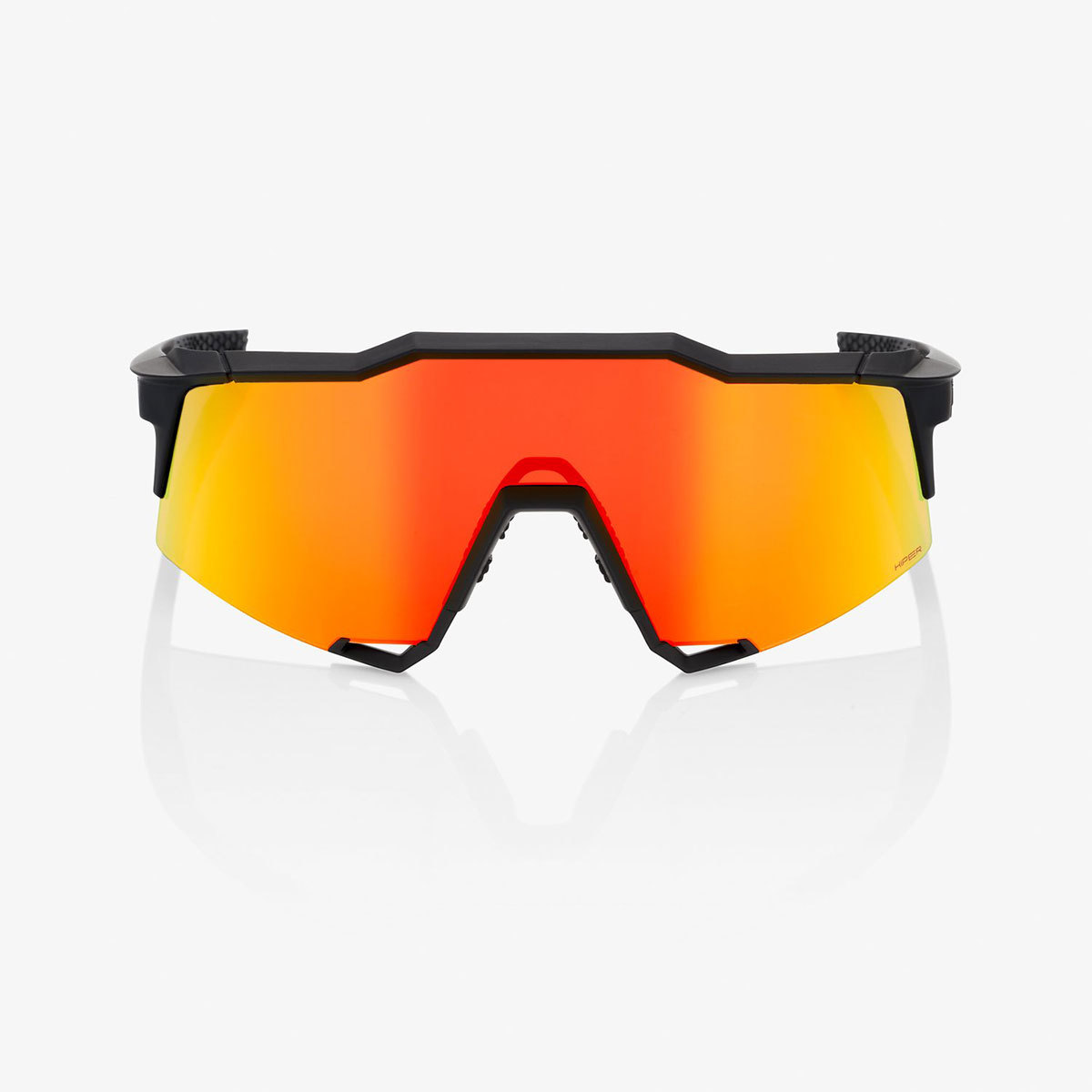 100% Speedcraft Sport Zonnebril Zwart met HiPER Red Multilayer Mirror Lens