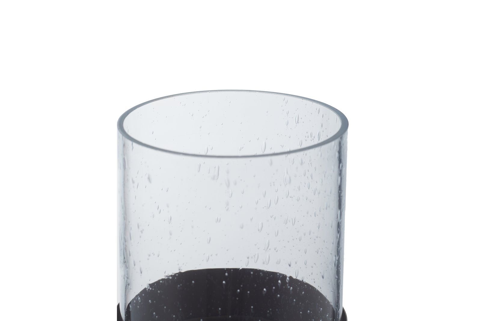 Maize lykt/lysholder Klart glass og antikk metall Ø12,7 H16,4 cm