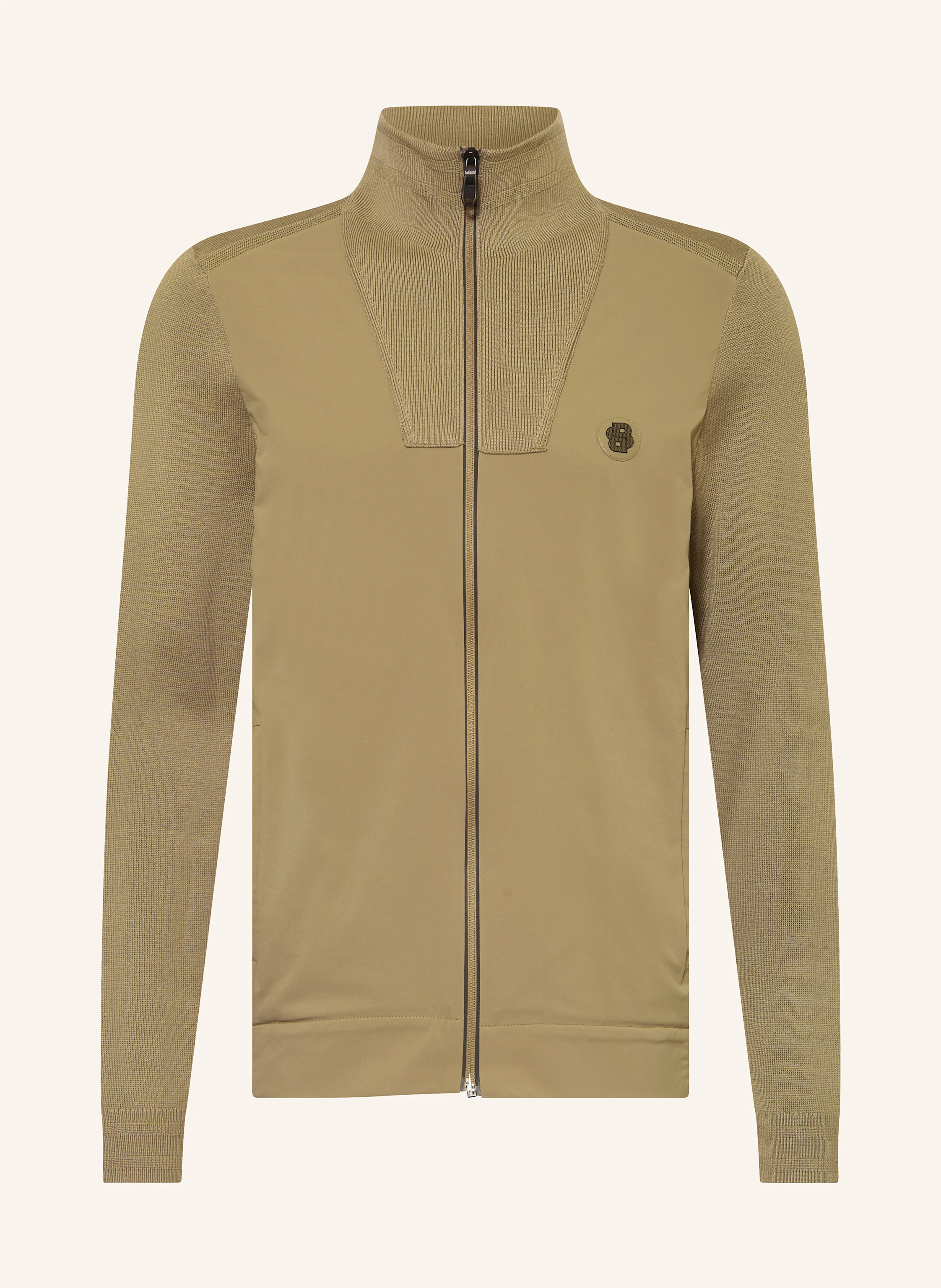 BOSS Strickjacke im Materialmix