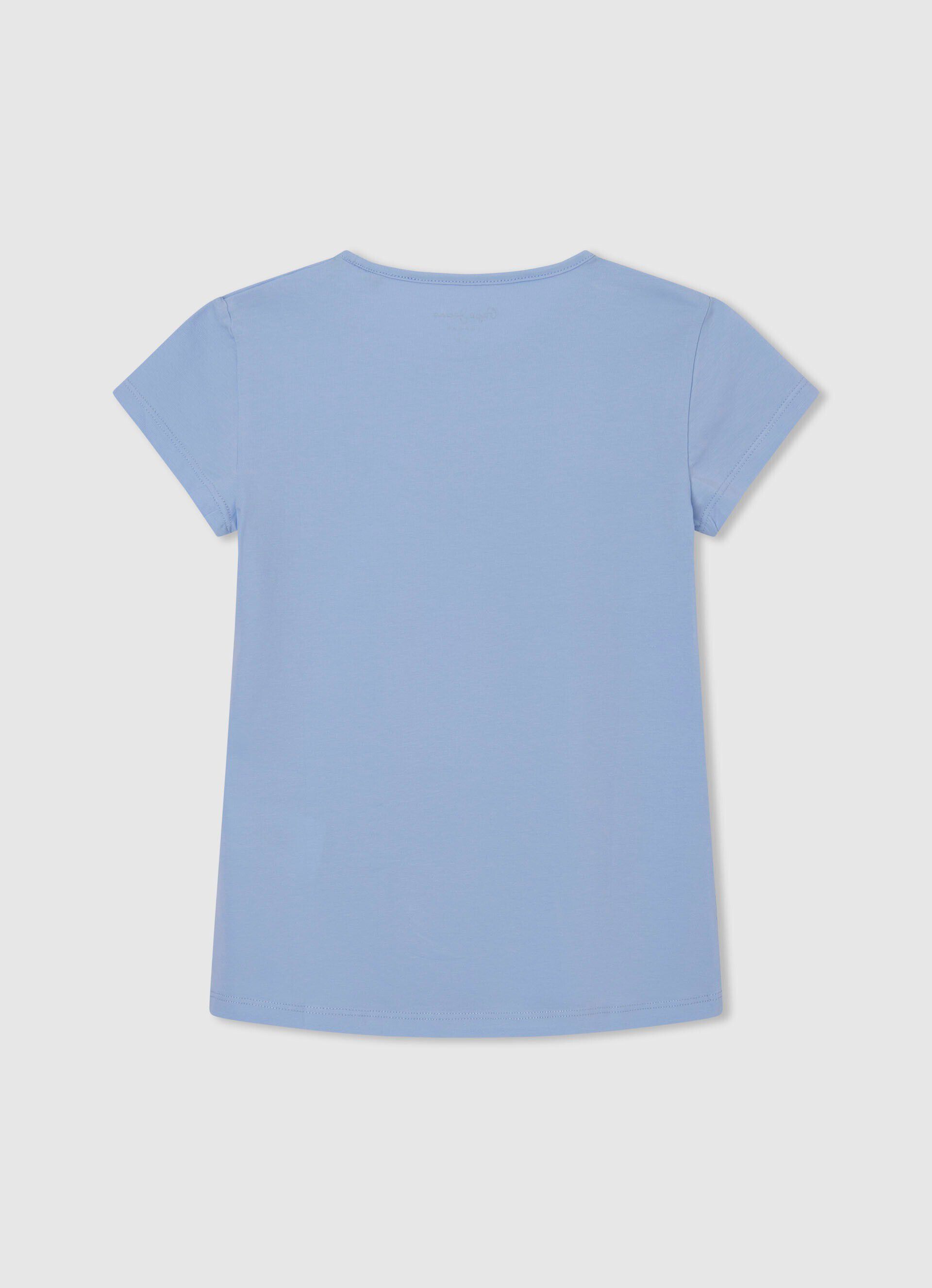CAMISETA LOGO DETALLE GLITTER - bay blue