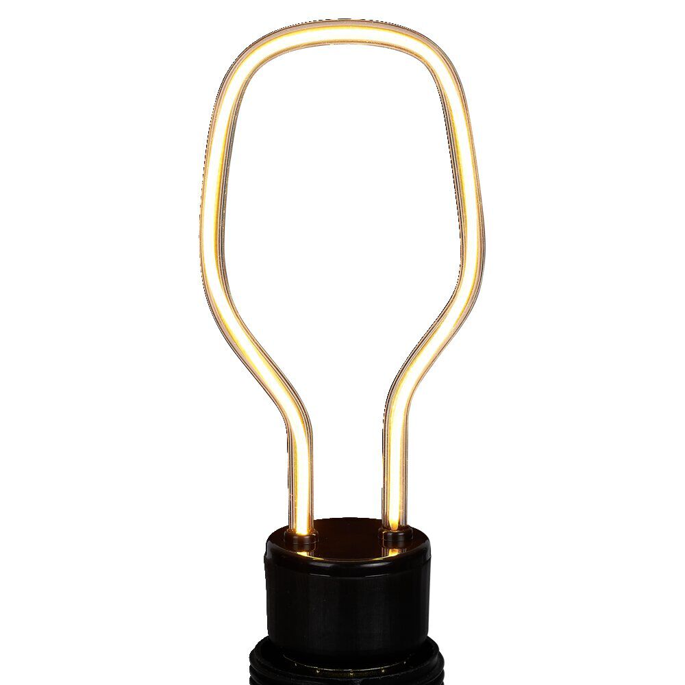 Ampoule LED E27 néon forme ampoule jaune