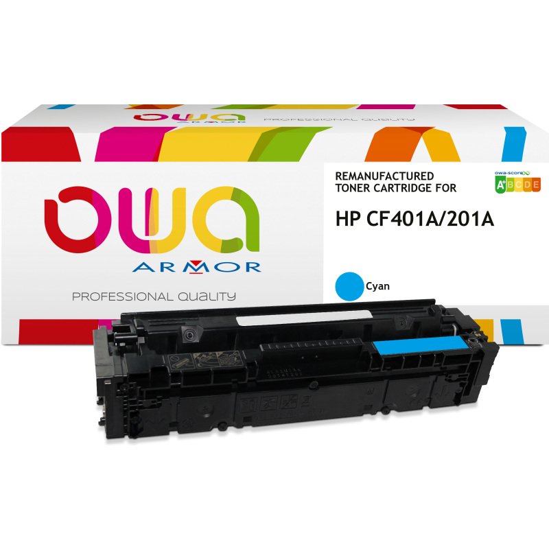 Toner remanufacturé OWA - standard - pour HP CF401A